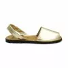 Woman Metallic Leather Menorcan Sandals 190AV Gold, By C. Ortuño