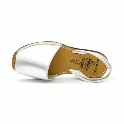 Woman Metallic Leather Menorcan Sandals 190AV Silver, By C. Ortuño -Comfort Heels Sales woman metallic leather menorcan sandals 190av silver by c ortuno 2