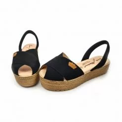 Woman Suede Leather Crossed Menorcan Sandals Platform Padded Insole 1257 Black, By Eva Mañas 13 Woman Suede Leather Crossed Menorcan Sandals Platform Padded Insole 1257 Black, By Eva Mañas -Comfort Heels Sales woman suede leather crossed menorcan sandals platform padded insole 1257 black by eva manas 5