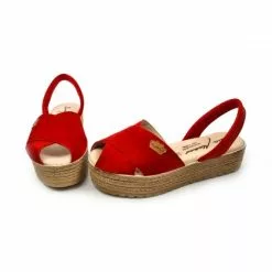 Woman Suede Leather Crossed Menorcan Sandals Platform Padded Insole 1257 Red, By Eva Mañas 13 Woman Suede Leather Crossed Menorcan Sandals Platform Padded Insole 1257 Red, By Eva Mañas -Comfort Heels Sales woman suede leather crossed menorcan sandals platform padded insole 1257 red by eva manas 5