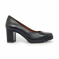Women's Leather Comfort Pumps Padded Insole LEURY9 Black, By Desireé