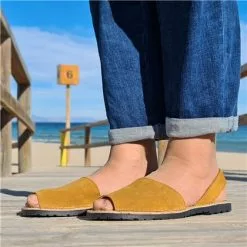 Women's Split Leather Flat Menorcan Sandals 202 Leather, By C. Ortuño -Comfort Heels Sales women s split leather flat menorcan sandals 202 leather by c ortuno 3