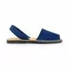 Women's Split Leather Flat Menorcan Sandals 202 Navy, By C. Ortuño