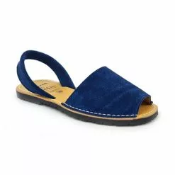 Women's Split Leather Flat Menorcan Sandals 202 Navy, By C. Ortuño -Comfort Heels Sales women s split leather flat menorcan sandals 202 navy by c ortuno 2