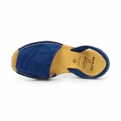 Women's Split Leather Flat Menorcan Sandals 202 Navy, By C. Ortuño -Comfort Heels Sales women s split leather flat menorcan sandals 202 navy by c ortuno 4