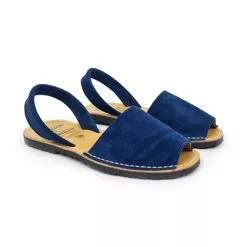 Women's Split Leather Flat Menorcan Sandals 202 Navy, By C. Ortuño -Comfort Heels Sales women s split leather flat menorcan sandals 202 navy by c ortuno 5