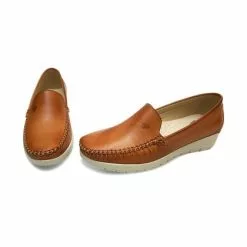 Women Soft Leather Wedged Loafers 903CA Leather, By Casual -Comfort Heels Sales women soft leather wedged loafers 903ca leather by casual 3