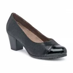 Womens Comfort Leather Pumps Patent Toe Removable Insole 93 Black, By TuPié -Comfort Heels Sales womens comfort leather pumps patent toe removable insole 93 black by tupie 2