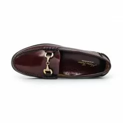 Womens Florentik Leather Beefroll Chain Loafers Rubber Sole 504 Burgundy, By María Tovar -Comfort Heels Sales womens florentik leather beefroll chain loafers rubber sole 504 burgundy by maria tovar 4