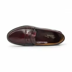 Womens Florentik Leather Beefroll Penny Loafers Rubber Sole 400 Burgundy, By María Tovar -Comfort Heels Sales womens florentik leather beefroll penny loafers rubber sole 400 burgundy by maria tovar 4