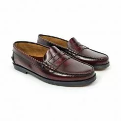 Womens Florentik Leather Beefroll Penny Loafers Rubber Sole 400 Burgundy, By María Tovar -Comfort Heels Sales womens florentik leather beefroll penny loafers rubber sole 400 burgundy by maria tovar 5