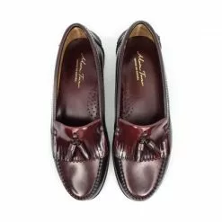 Womens Florentik Leather Beefroll Tassels Loafers Rubber Sole 507 Burgundy, By María Tovar -Comfort Heels Sales womens florentik leather beefroll tassels loafers rubber sole 507 burgundy by maria tovar 5