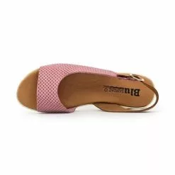 Womens Leather Flat Sandals Padded Insole 22115 Pink, By Blusandal -Comfort Heels Sales womens leather flat sandals padded insole 22115 pink by blusandal 4