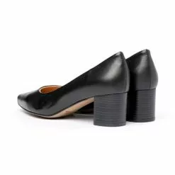 Womens Leather Low Heeled Comfort Pumps 1493 Black, By Eva Mañas -Comfort Heels Sales womens leather low heeled comfort pumps 1493 black by desiree 2