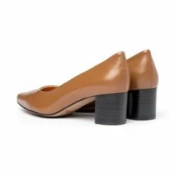 Womens Leather Low Heeled Comfort Pumps 1493 Mink, By Eva Mañas -Comfort Heels Sales womens leather low heeled comfort pumps 1493 mink by eva manas 2