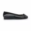 Womens Leather Low Wedged Ballerinas Bow 210 Black, By Casual -Comfort Heels Sales womens leather low wedged ballerinas bow 210 black by casual