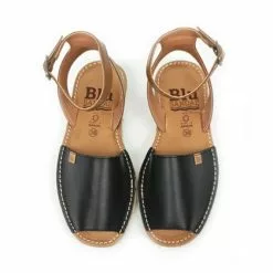 Womens Leather Menorcan Sandals Ankle Strap Padded Insole 15201 Black, By C. Ortuño -Comfort Heels Sales womens leather menorcan sandals ankle strap padded insole 15201 black by c ortuno 5