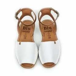 Womens Leather Menorcan Sandals Ankle Strap Padded Insole 15201 White, By C. Ortuño -Comfort Heels Sales womens leather menorcan sandals ankle strap padded insole 15201 white by c ortuno 5