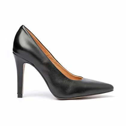 Womens Nappa Leather High Heeled Pumps 1494 Black, By Eva Mañas 3 Womens Nappa Leather High Heeled Pumps 1494 Black, By Eva Mañas
