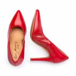 Womens Nappa Leather High Heeled Pumps 1494 Red, By Eva Mañas -Comfort Heels Sales womens nappa leather high heeled pumps 1494 red by eva manas 2