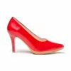 Womens Nappa Leather High Heeled Pumps 1500 Red, By Eva Mañas