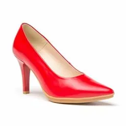 Womens Nappa Leather High Heeled Pumps 1500 Red, By Eva Mañas -Comfort Heels Sales womens nappa leather high heeled pumps 1500 red by eva manas 2