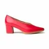 Womens Nappa Leather Low Heeled Comfort Pumps 1497 Red , By Eva Mañas -Comfort Heels Sales womens nappa leather low heeled comfort pumps 1497 red by eva manas