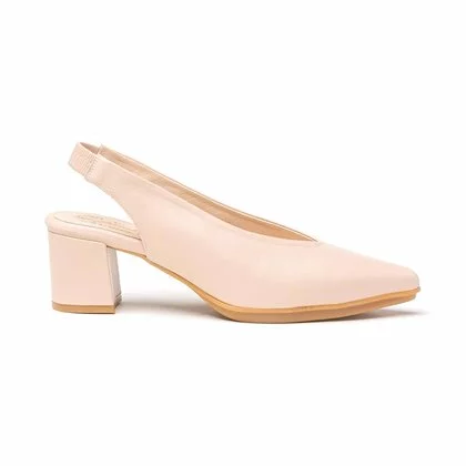 Womens Nappa Leather Slingback Comfort Pumps Medium Heeled 1496 Nude, By Eva Mañas 3 Womens Nappa Leather Slingback Comfort Pumps Medium Heeled 1496 Nude, By Eva Mañas