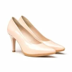 Womens Patent Leather High Heeled Pumps 1499 Nude, By Eva Mañas -Comfort Heels Sales womens patent leather high heeled pumps 1499 nude by eva manas 2