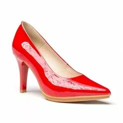 Womens Patent Leather High Heeled Pumps 1499 Red, By Eva Mañas -Comfort Heels Sales womens patent leather high heeled pumps 1499 red by eva manas 2