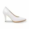 Womens Patent Leather High Heeled Pumps 1499 White, By Eva Mañas -Comfort Heels Sales womens patent leather high heeled pumps 1499 white by eva manas
