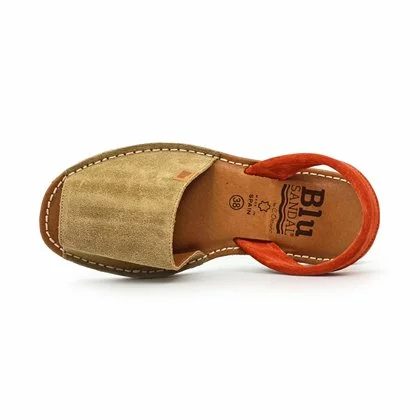 Womens Platform Split Leather Menorcan Sandals Padded Insole 15202 Beige, By C. Ortuño 7 Womens Platform Split Leather Menorcan Sandals Padded Insole 15202 Beige, By C. Ortuño - Image 5