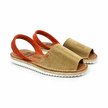 Womens Platform Split Leather Menorcan Sandals Padded Insole 15202 Beige, By C. Ortuño 8 Womens Platform Split Leather Menorcan Sandals Padded Insole 15202 Beige, By C. Ortuño - Image 6