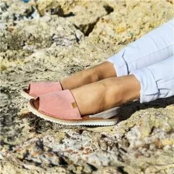 Womens Platform Split Leather Menorcan Sandals Padded Insole 15202 Pink, By C. Ortuño -Comfort Heels Sales womens platform split leather menorcan sandals padded insole 15202 pink by c ortuno 3